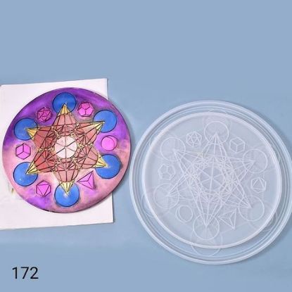 Picture of Metatron Geometry Crystal Charging Plate Big Mould