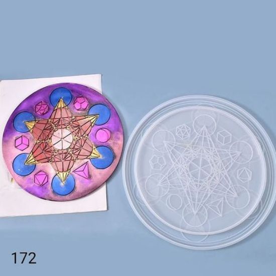 Picture of Metatron Geometry Crystal Charging Plate Big Mould