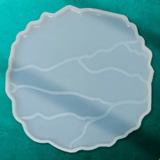 Picture of  Agate coaster mould thunder lightening
