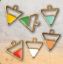 Picture of Metal Charms Triangles Golden