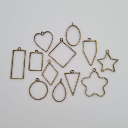 Picture of Antique Bronze Hollow Bezels- set of 12