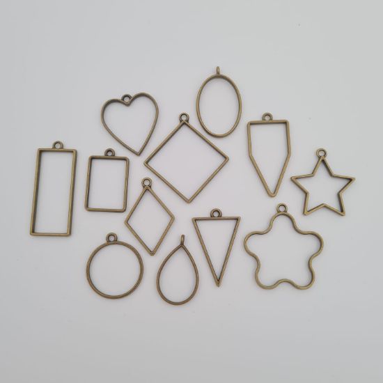 Picture of Antique Bronze Hollow Bezels- set of 12