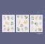Picture of Transparent Stickers Gold Florals Set of 3 Sheets-8