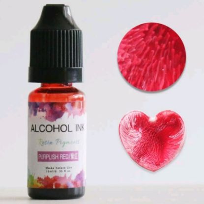 Picture of 3D Alcohol ink - Purplish Red