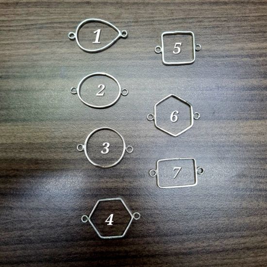 Picture of Brass Bracelet Bezel- Small Silver