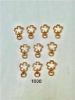 Picture of Designer Lobster Rings 10 Pcs golden - Flowers