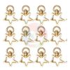 Picture of Designer Lobster Rings 10 Pcs Golden - Stars