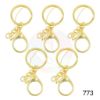 Picture of Lobster Keychain Rings 10 Pcs Golden