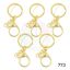 Picture of Lobster Keychain Rings 10 Pcs Golden