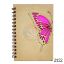 Picture of A6 MDF Spiral Notebook - Pink Butterfly 