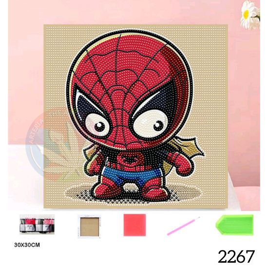 Picture of Glow in the dark diamond Painting kit - Spider Man