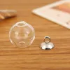 Picture of Big Glass Globe Charm With Golden Cap (10 pcs) 