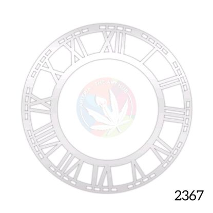 Picture of  Acrylic Clock ring Silver - 8" with MDF