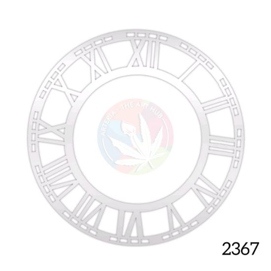 Picture of  Acrylic Clock ring Silver - 8" with MDF