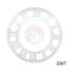 Picture of  Acrylic Clock ring Silver - 8" with MDF