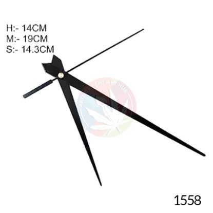 Picture of Plain Clock Hands- Clock Needles - BIG- Black