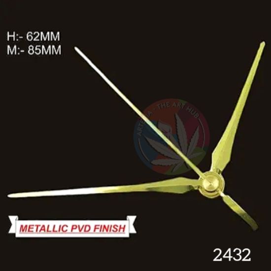 Picture of Designer Clock Hands - clock needles medium golden  