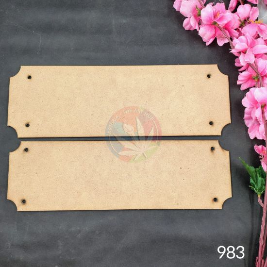 Picture of MDF 2pc hanging Nameplate with holes