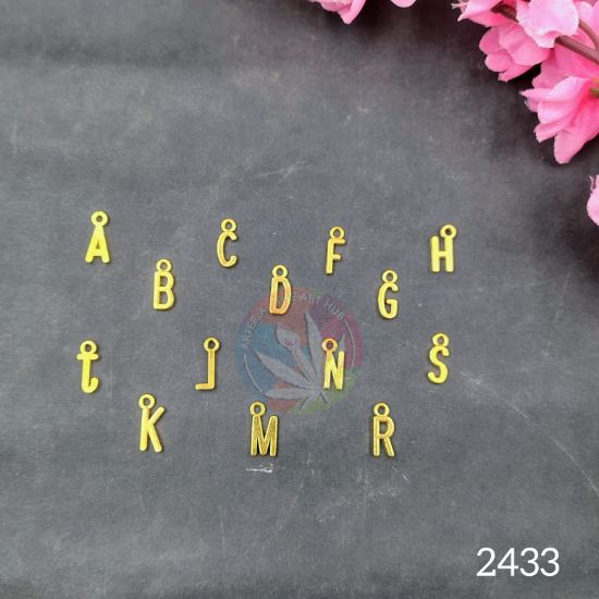 Picture of Small Alphabet Metal Charms with Hole