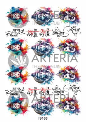 Picture of Insert Sheet- Coloured  Buddha, Shiva ji & Ganpati ji 