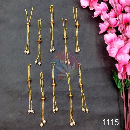 Picture of Rakhi Bracelet Set of 10 - white pearl