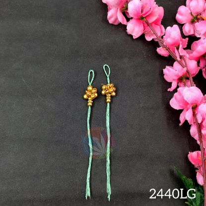 Picture of  Rakhi Thread With Ghunghroo - Light Green