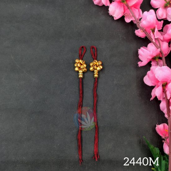 Picture of  Rakhi Thread With Ghunghroo - Maroon