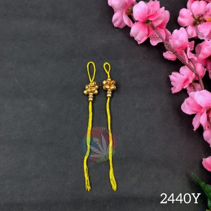 Picture of  Rakhi Thread With Ghunghroo - Yellow