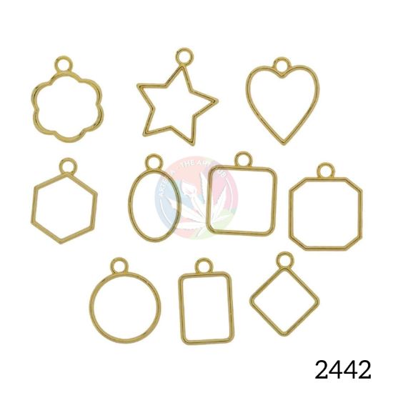 Picture of Gold Hollow Small Bezels set of 10 