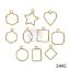 Picture of Gold Hollow Small Bezels set of 10 