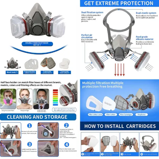 Picture of Respirator Mask [Full Protection Set (7 Pieces)]