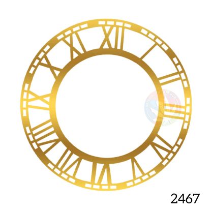 Picture of  Acrylic Clock ring Golden - 12" with MDF 