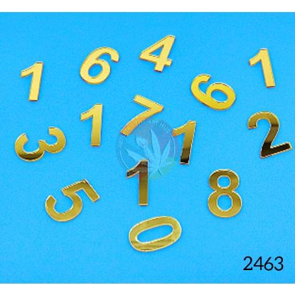 Picture of Acrylic 12 Clock Numbers Golden - 1 Inch 