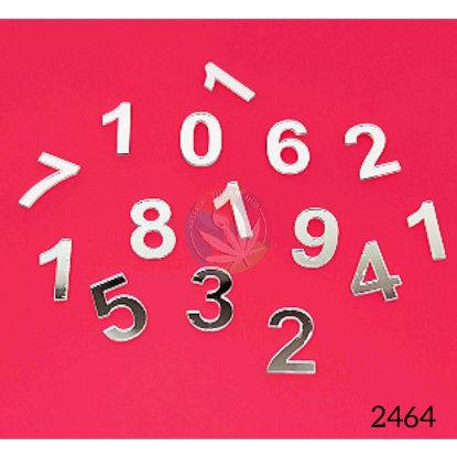 Picture of Acrylic 12 Clock Numbers Silver - 1 Inch 