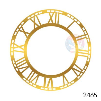 Picture of  Acrylic Clock ring Golden - 8" with MDF 