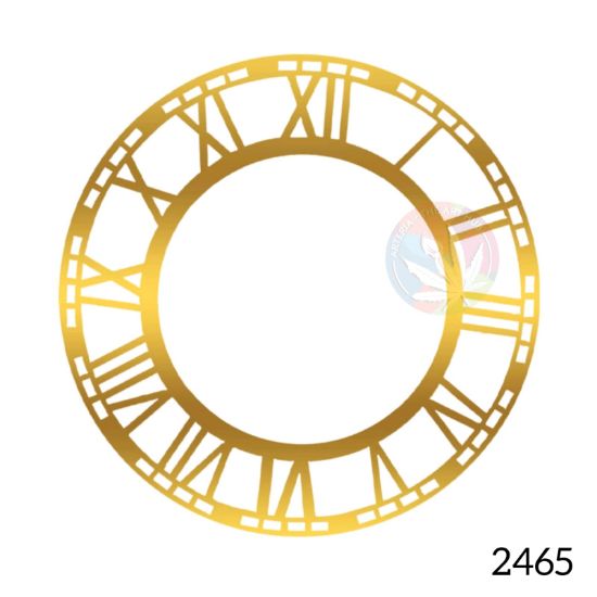 Picture of  Acrylic Clock ring Golden - 8" with MDF 