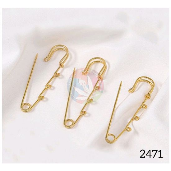 Picture of Safety Pin Brooch - golden [4pc]