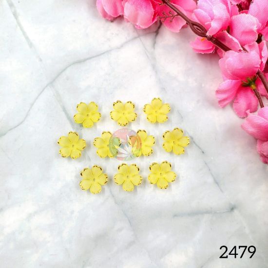 Picture of Acrylic cherry blossom flowers - Yellow