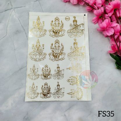 Picture of Emboss Sticker - Laxmiji & Ganpatiji