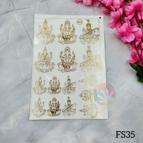 Picture of Emboss Sticker - Laxmiji & Ganpatiji