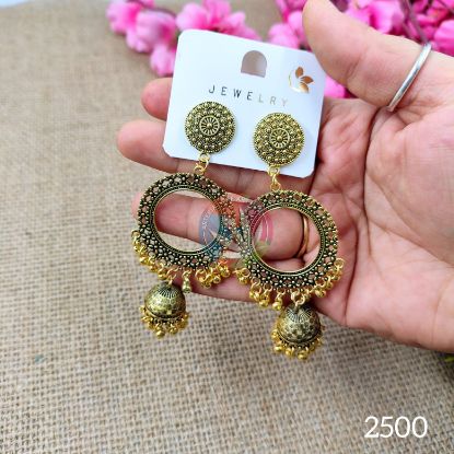 Picture of Oxidised Jhumka Gold - 1