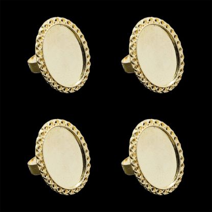 Picture of Designer Gold Ring Bezels - Oval